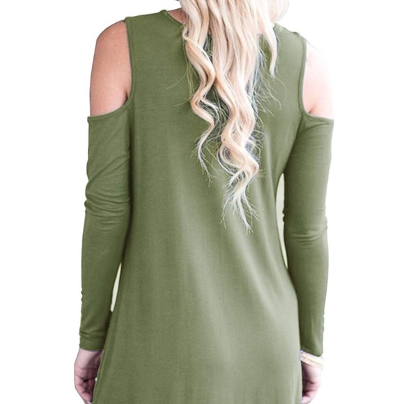 Cold Shoulder Woman’s Tunic Swing Dress *NWT* - Picture 4 of 4